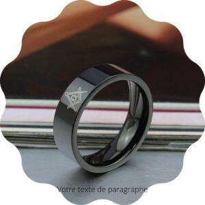 Bague unisexe en Titane symbole 'G'