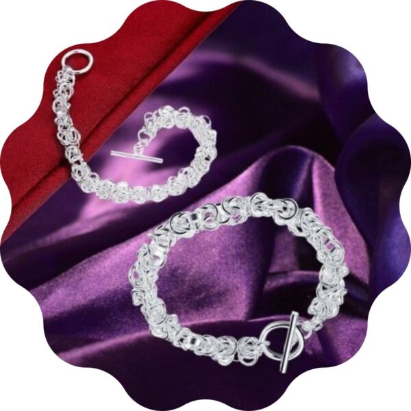 Bracelet chaîne argenté
