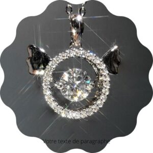 Collier anneau zircon ailes