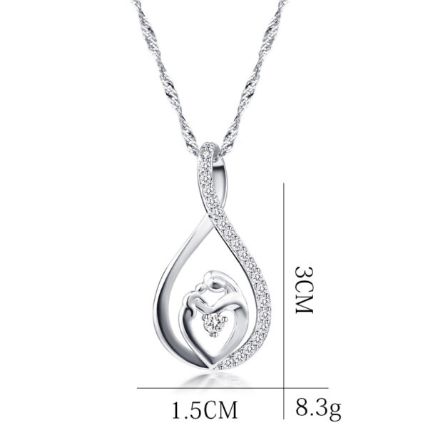 Collier Mère-enfant Petit coeur dans un symbole infini – Image 4