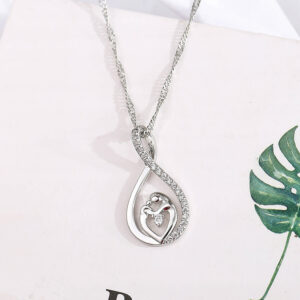 Collier Mère-enfant Petit coeur dans un symbole infini