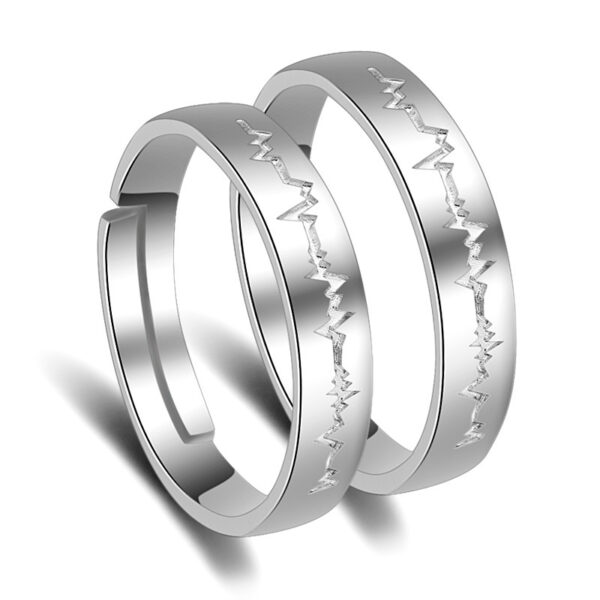Bagues de couple cardiogramme – Image 2