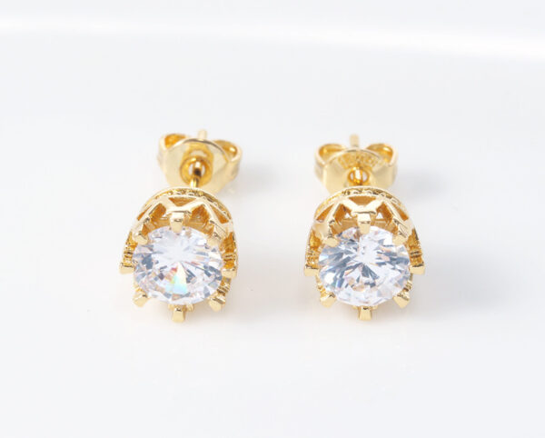 Boucles d'oreilles petit zircon – Image 5