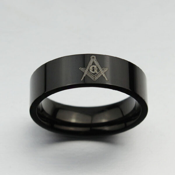 Bague Unisexe en Acier Titane - Détail du symbole 'G'