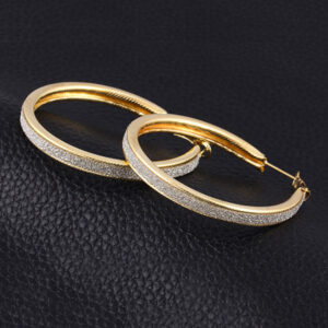 Boucle d'oreilles anneaux zircon
