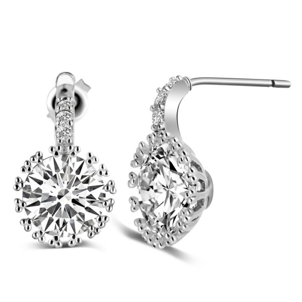 Clous d'oreilles zircons blancs – Image 4