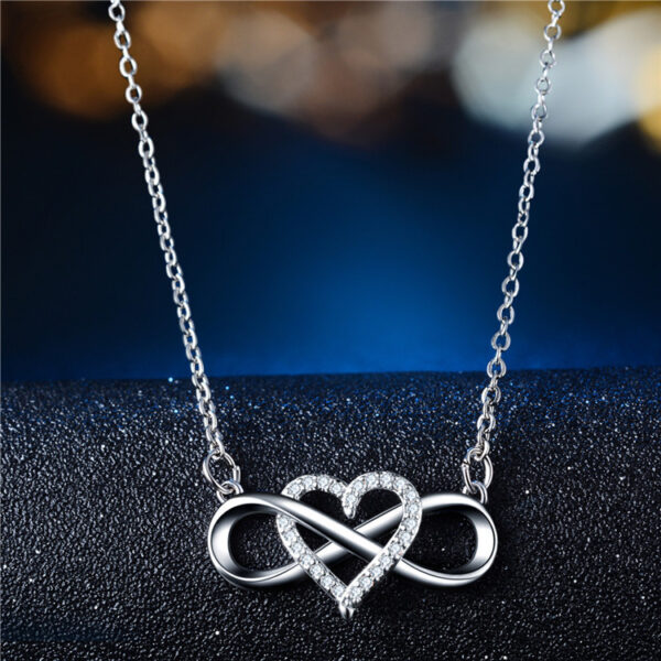 Collier symbole infini dans cœur – Image 3