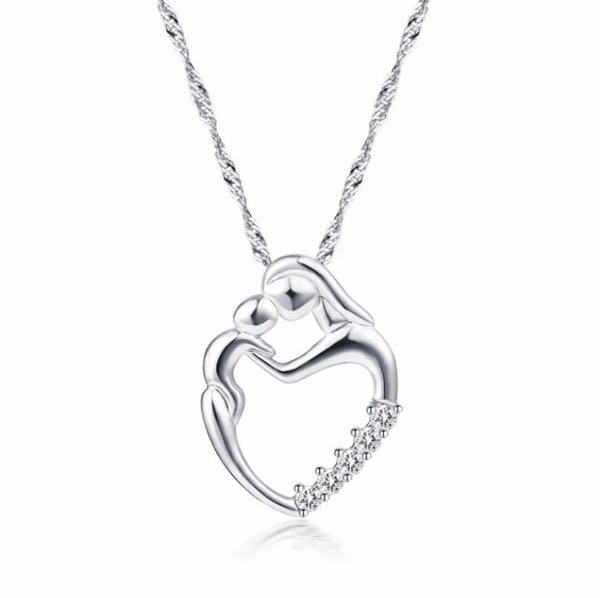 Collier Mère-enfants en forme de coeur – Image 2