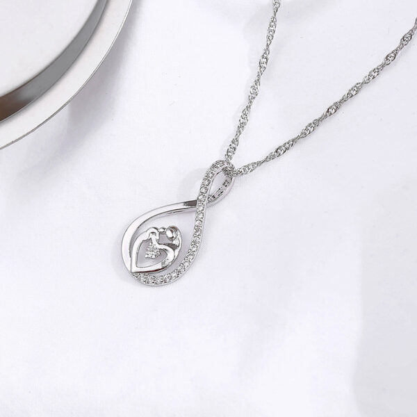 Collier Mère-enfant Petit coeur dans un symbole infini – Image 5