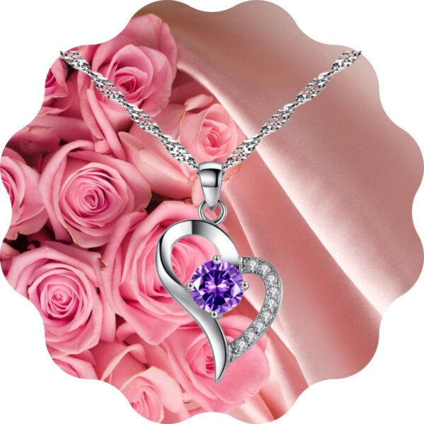 Collier Pierre mauve dans Coeur