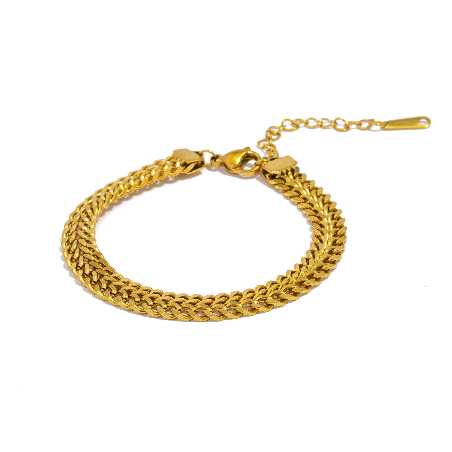 Collier chaîne épaisse femme Acier inoxydable plaqué or 18K vintage – Image 7
