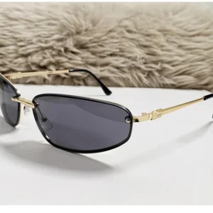 Lunettes de Soleil Ovale Femme Y2K Sans Monture UV400