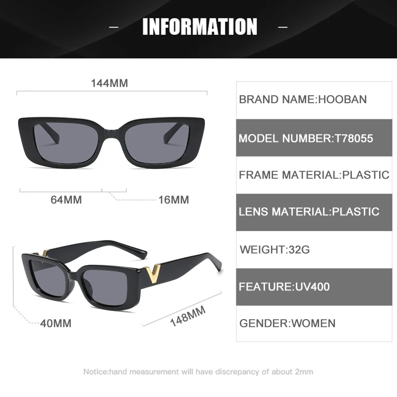 Lunettes de Soleil Femme Oeil de Chat Rectangulaires UV400 – Image 4