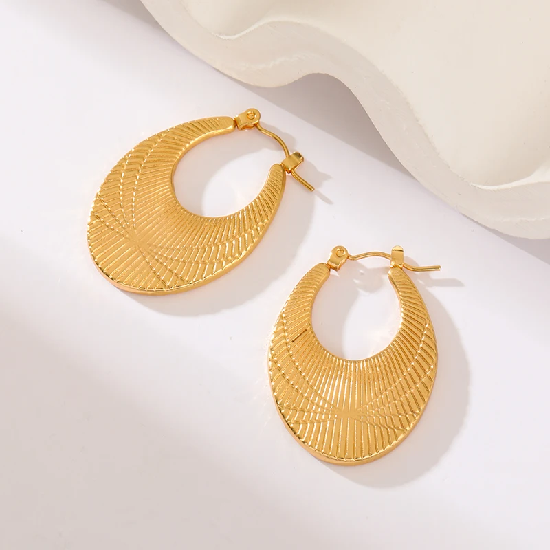 Boucles d'Oreilles Puces Géométriques Plaqué Or Femme – Image 13