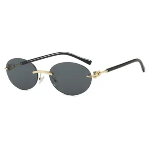 Lunettes de soleil ovales sans monture Femme - Tendance UV400