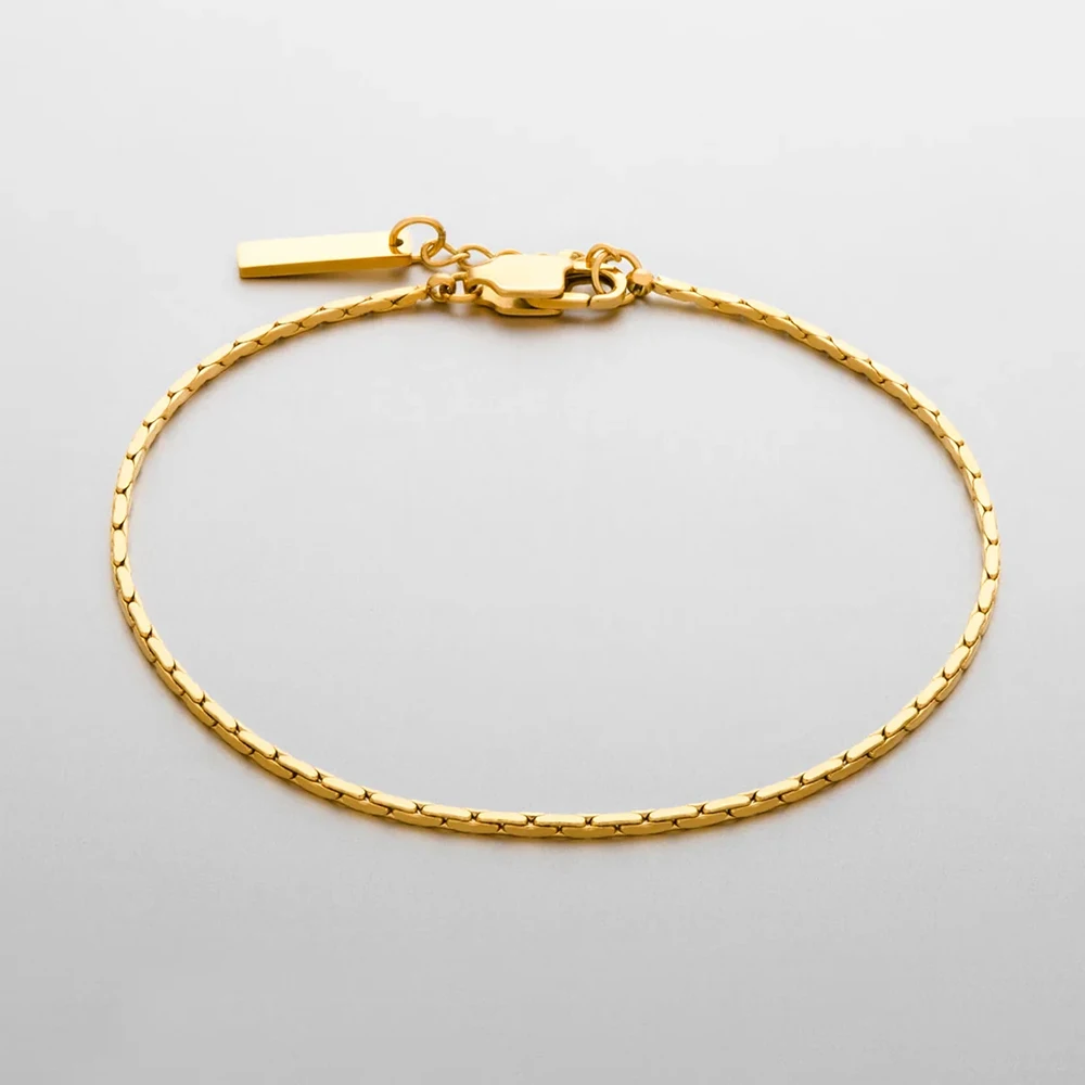 Bracelet homme acier inoxydable maille géométrique argenté – Image 5