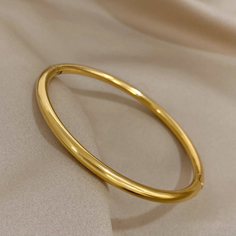 Bracelet fin femme Acier Inox Plaqué Or 18K Étanche – Image 8