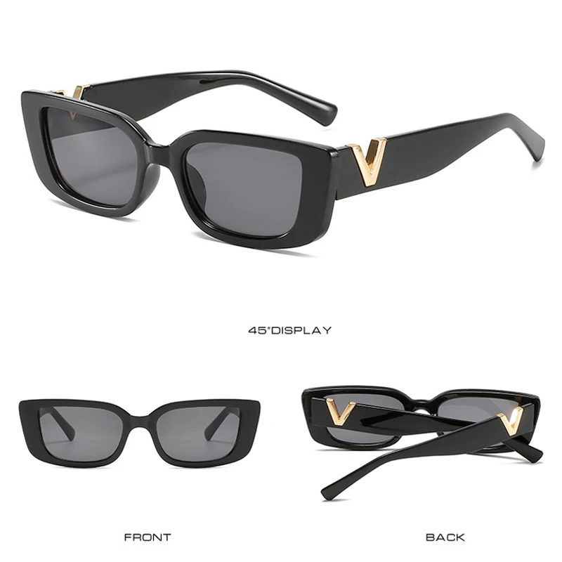 Lunettes de Soleil Femme Oeil de Chat Rectangulaires UV400 – Image 5