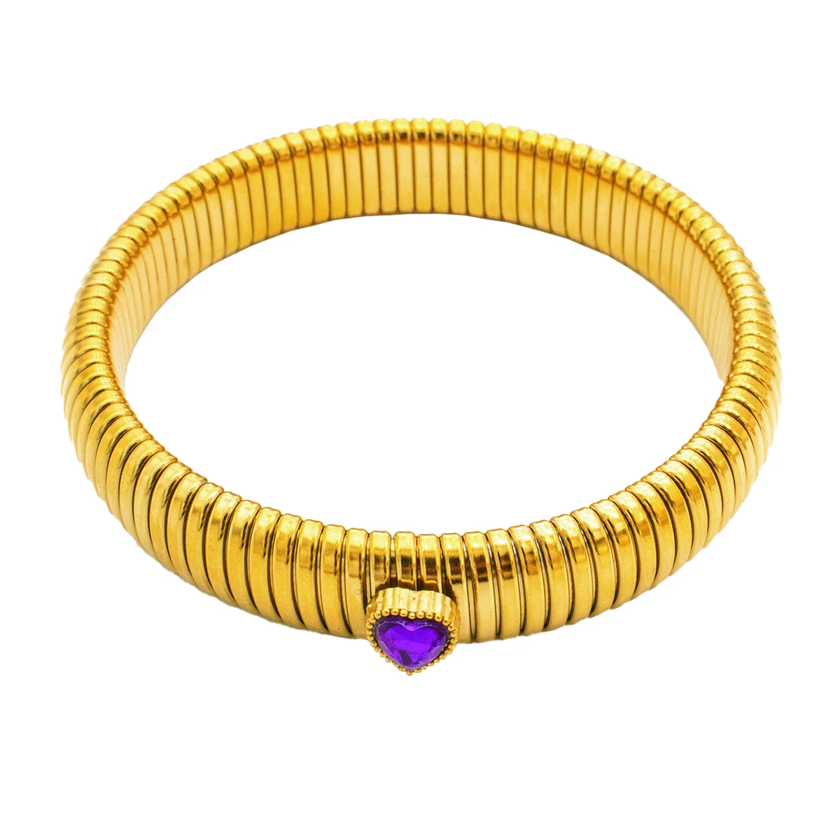 Bracelet Acier Inoxydable Plaqué Or 18K Rétro Unisexe – Image 17