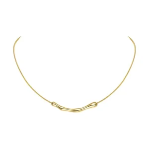 Collier Femme Acier Inoxydable Or | Chaîne Courte Simple Élégante