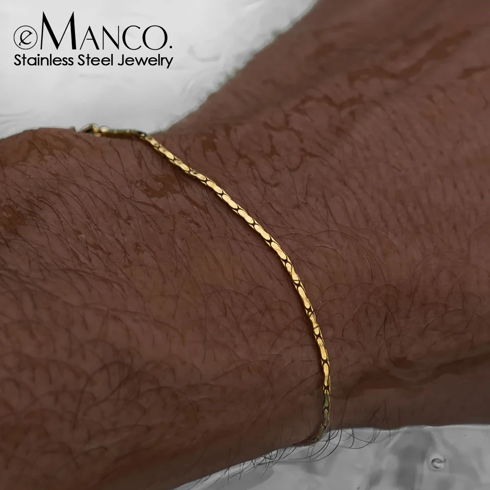 Bracelet homme acier inoxydable maille géométrique argenté – Image 2