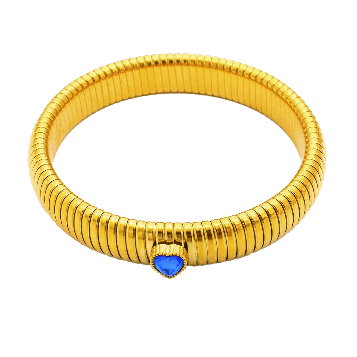 Bracelet Acier Inoxydable Plaqué Or 18K Rétro Unisexe – Image 16