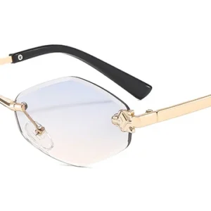 Lunettes de soleil polygonales femme – Design vintage marron