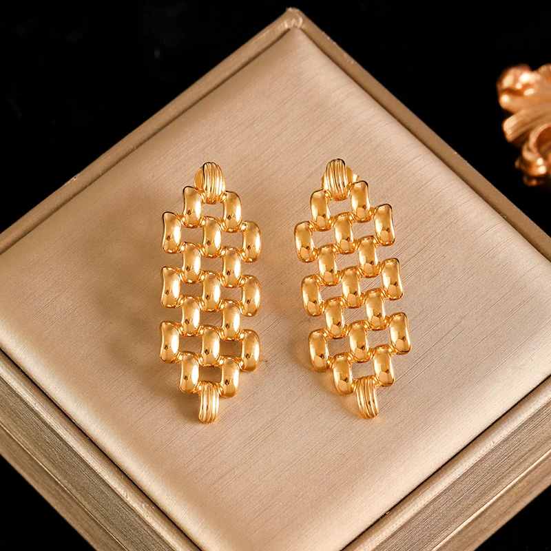 Boucles d'oreilles pendantes serpent en acier inoxydable femme – Image 13
