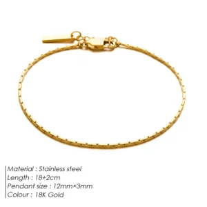 Bracelet homme acier inoxydable maille géométrique argenté