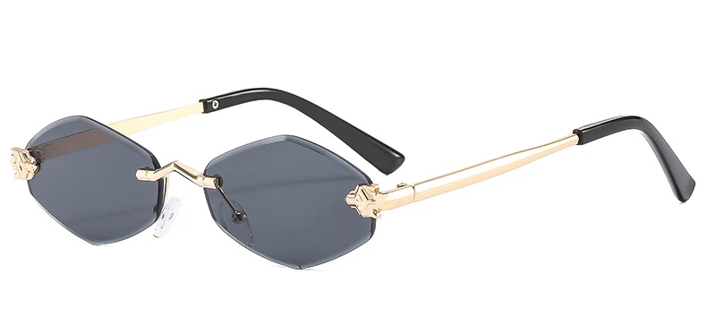 Lunettes de soleil polygonales femme – Design vintage marron – Image 7